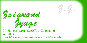 zsigmond gyuge business card